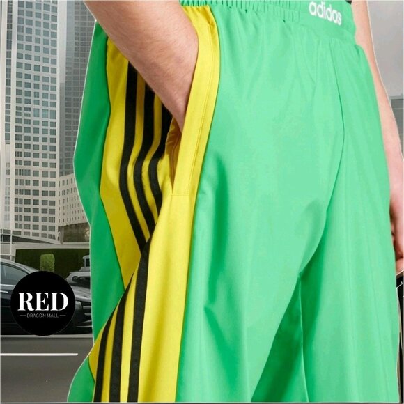 Adidas Originals Warm Up Retro Track Pants Green Yellow KA4579 - Men's Size M - Picture 6 of 7